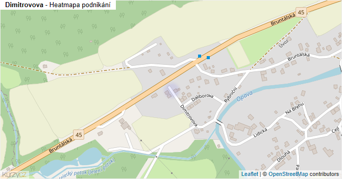 Dimitrovova - mapa podnikání