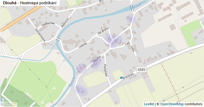 Dlouhá - mapa podnikání
