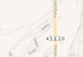 Dolní v obci Krnov - mapa ulice
