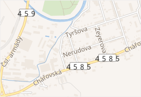 Fűgnerova v obci Krnov - mapa ulice