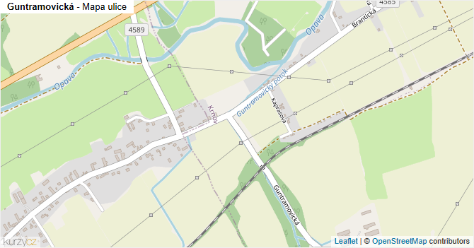 Guntramovická - mapa ulice