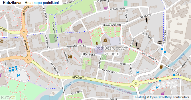 Hobzíkova - mapa podnikání