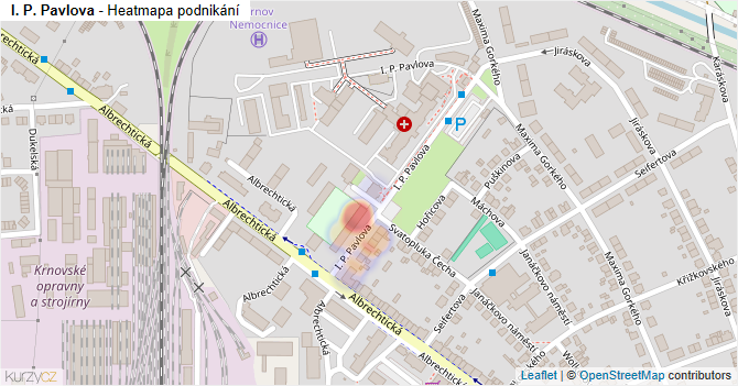 I. P. Pavlova - mapa podnikání