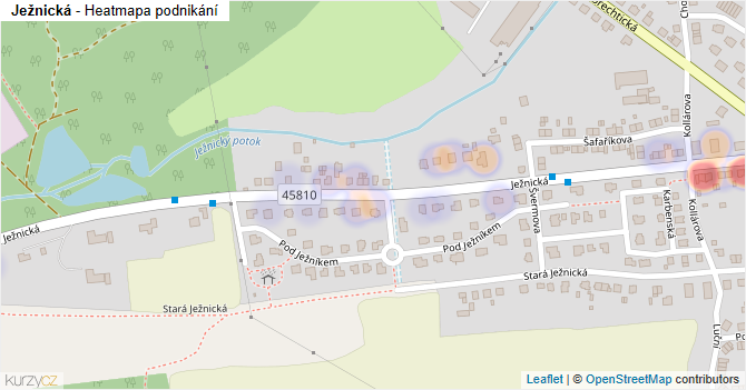 Ježnická - mapa podnikání