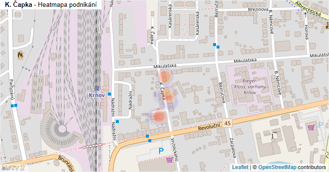 K. Čapka - mapa podnikání