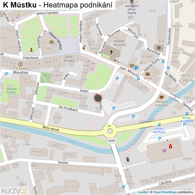 Mapa K Můstku - Firmy v ulici.