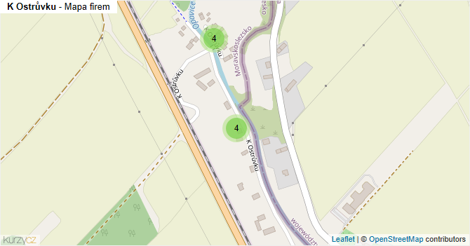 K Ostrůvku - mapa firem