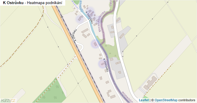 K Ostrůvku - mapa podnikání