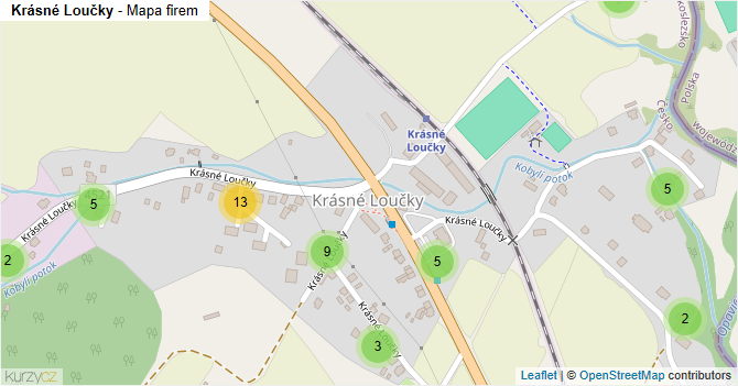 Krásné Loučky - mapa firem