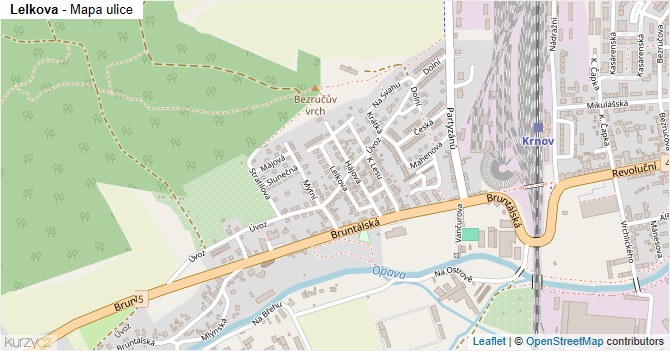 Lelkova - mapa ulice