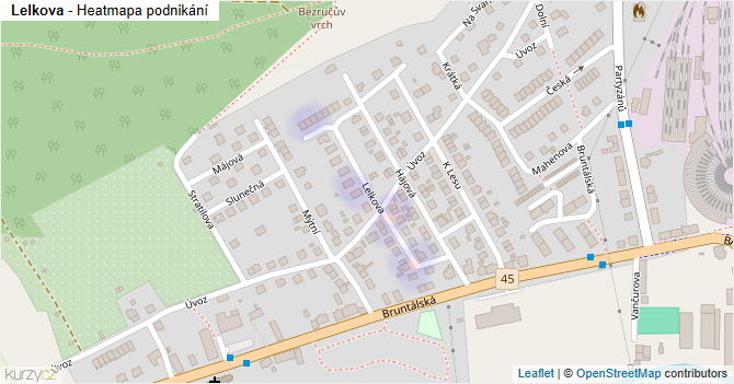 Lelkova - mapa podnikání