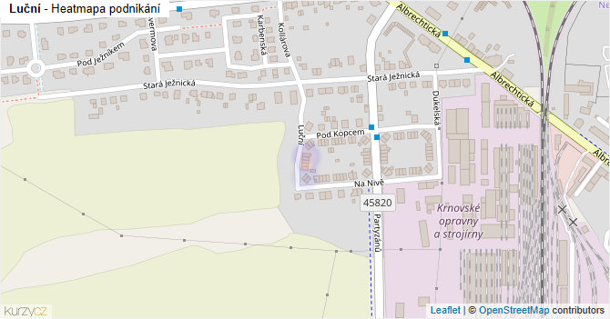 Luční - mapa podnikání