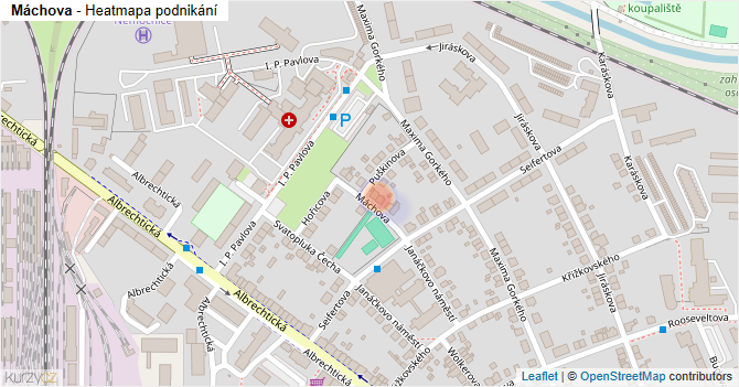 Máchova - mapa podnikání