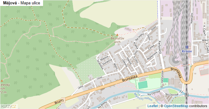 Májová - mapa ulice