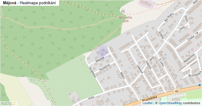 Májová - mapa podnikání