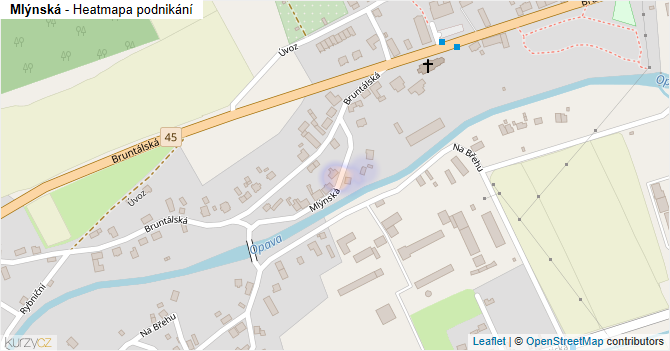 Mlýnská - mapa podnikání