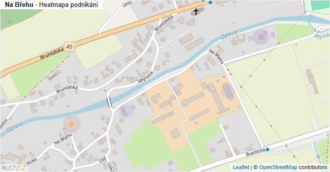 Na Břehu - mapa podnikání
