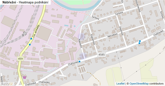 Nábřežní - mapa podnikání