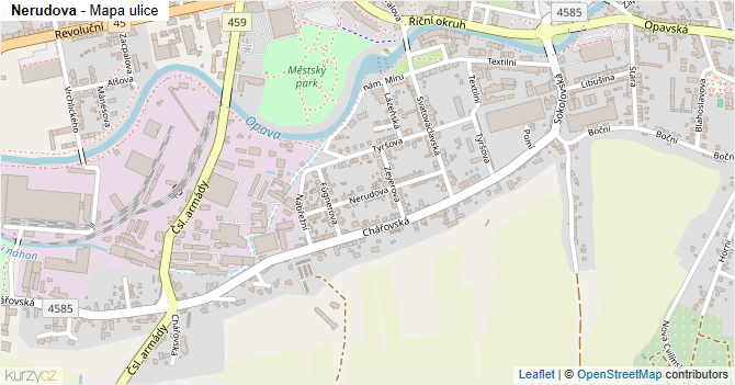 Nerudova - mapa ulice