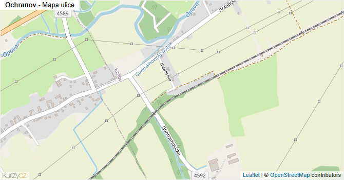 Ochranov - mapa ulice