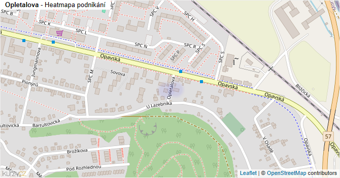 Opletalova - mapa podnikání