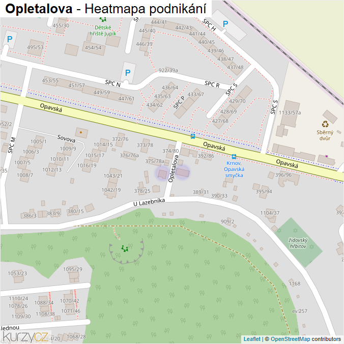 Mapa Opletalova - Firmy v ulici.
