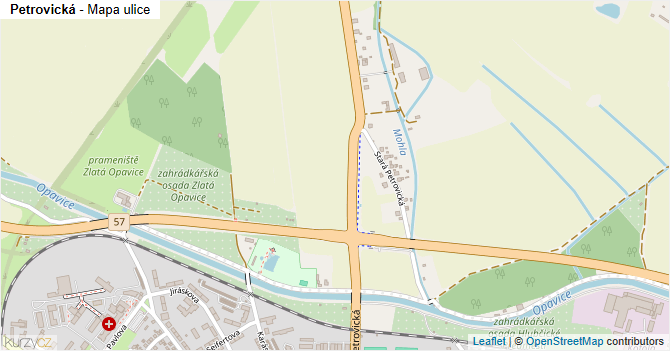 Petrovická - mapa ulice
