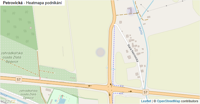 Petrovická - mapa podnikání