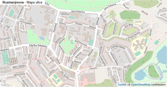 Rozmarýnova - mapa ulice