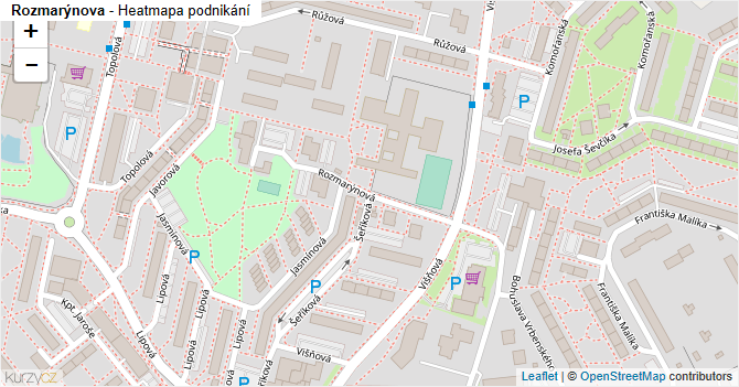 Rozmarýnova - mapa podnikání