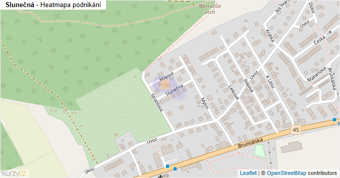 Slunečná - mapa podnikání