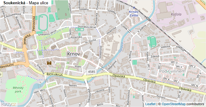 Soukenická - mapa ulice