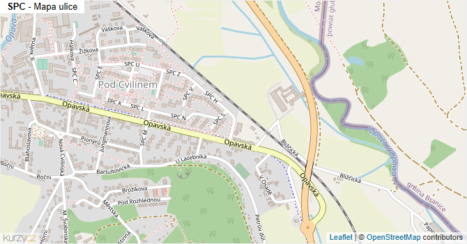 SPC - mapa ulice