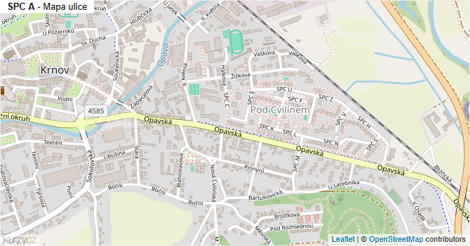 SPC A - mapa ulice
