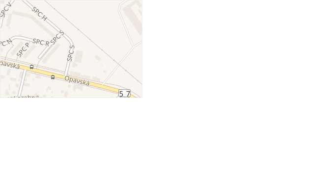 SPC C v obci Krnov - mapa ulice
