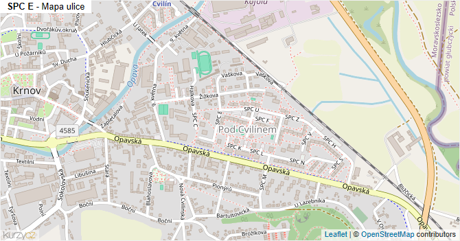 SPC E - mapa ulice