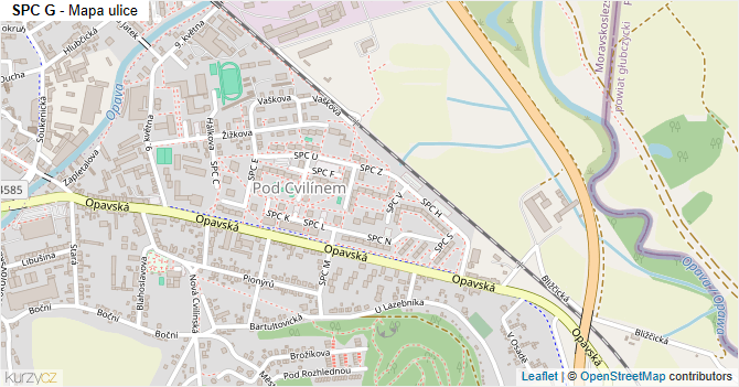 SPC G - mapa ulice