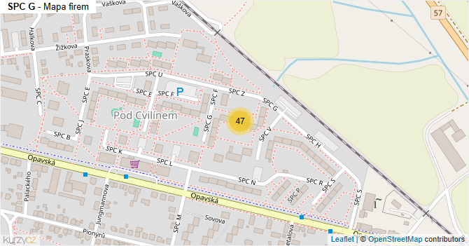 SPC G - mapa firem