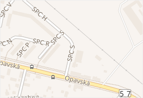 SPC J v obci Krnov - mapa ulice