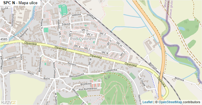 SPC N - mapa ulice