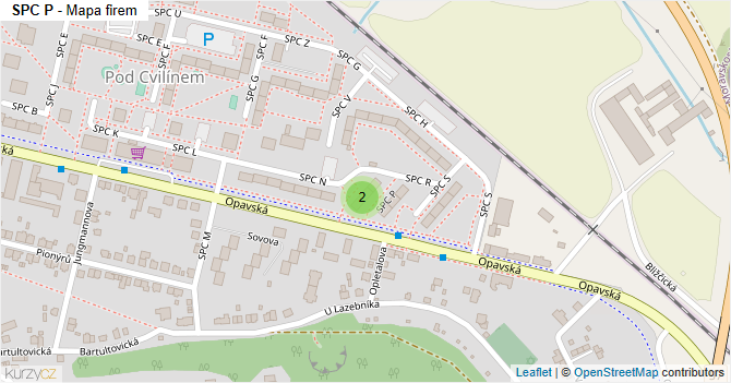 SPC P - mapa firem