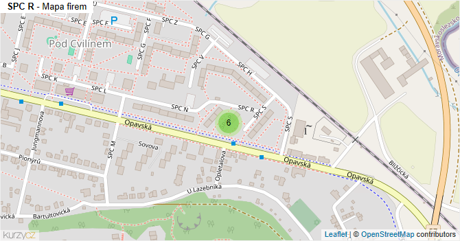 SPC R - mapa firem