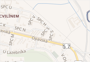 SPC S v obci Krnov - mapa ulice
