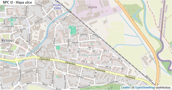 SPC U - mapa ulice