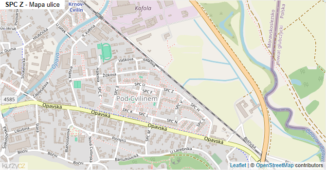 SPC Z - mapa ulice