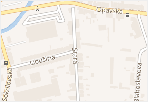 Stará v obci Krnov - mapa ulice