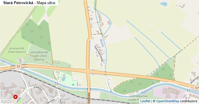 Stará Petrovická - mapa ulice