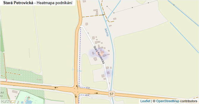 Stará Petrovická - mapa podnikání