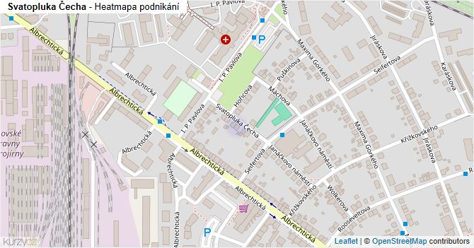 Svatopluka Čecha - mapa podnikání