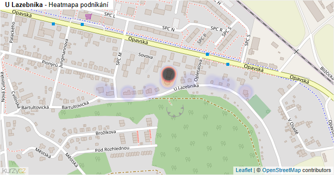 U Lazebníka - mapa podnikání